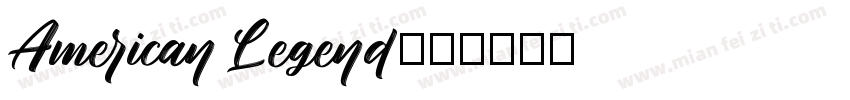 American Legend字体转换